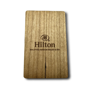 kopen MIFARE Classic 1K RFID Houten Kaart Hilton Hotel Sleutelkaart 13.56MHz online manufacture
