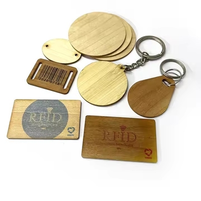 kopen Waterdicht houten NFC RFID-tag Ntag 213 215 RFID houten bagage tag online manufacture