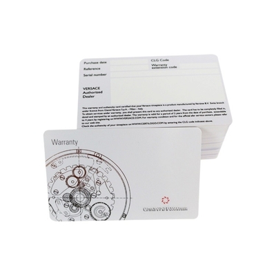 kopen Juwelen Horloge Garantie kaart PVC Plastic kwaliteit After-sales Service kaart Garantie kaart Holographische anti-vervalsing online manufacture