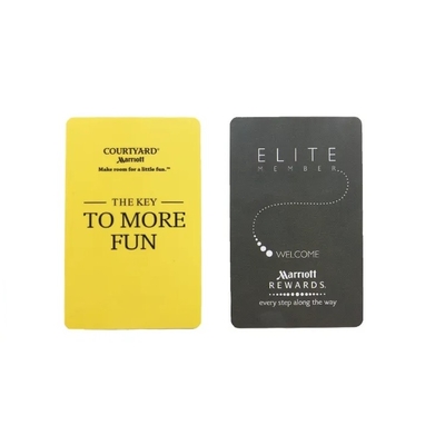 Standaardgrootte CR80 4 kleuren gedrukte hotel RFID-sleutelkaarten 85,5 mm X 54 mm