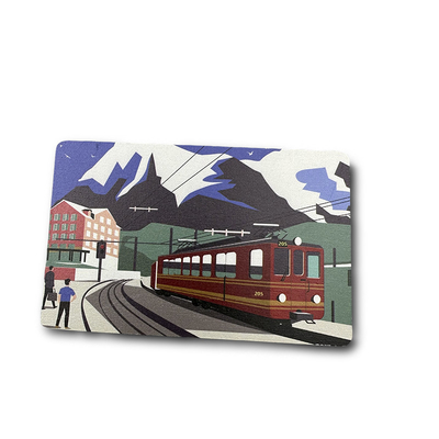 Standaardgrootte Full Color Printing RFID Houten Kaart Met Embossing