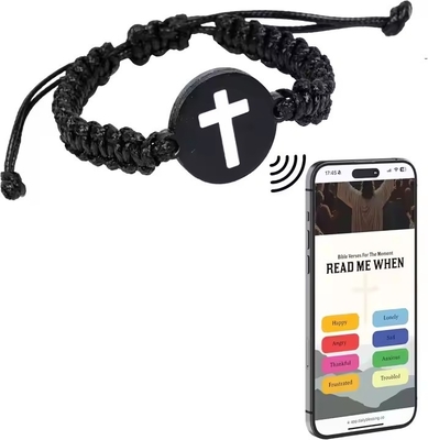 Gepersonaliseerde christelijke dagelijkse Bijbelvers Armband Yappy Armband gerecycleerde materialen
