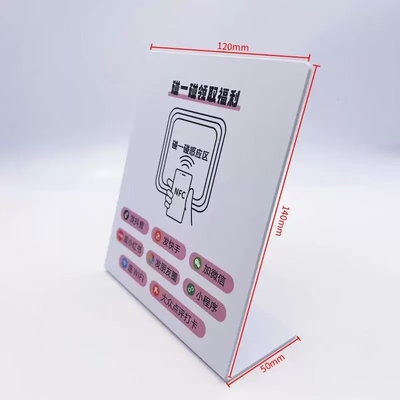 13.56MHz Frequentie Op maat gedrukt 10cm Ronde NFC visitekaart Waterdicht Google Review Sticker NFC Menu Plaat met QR-code