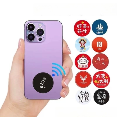 Gepersonaliseerde digitale visitekaartje mobiele telefoon sticker Nfc epoxy sticker plat Nfc social media tag Nfc tag voor alle telefoons