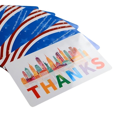 Naverkoopservice-kaart dankjewelkaart 4 kleuren CYMK offset print Mat Glossy Frosted Custom Logo Giftcard